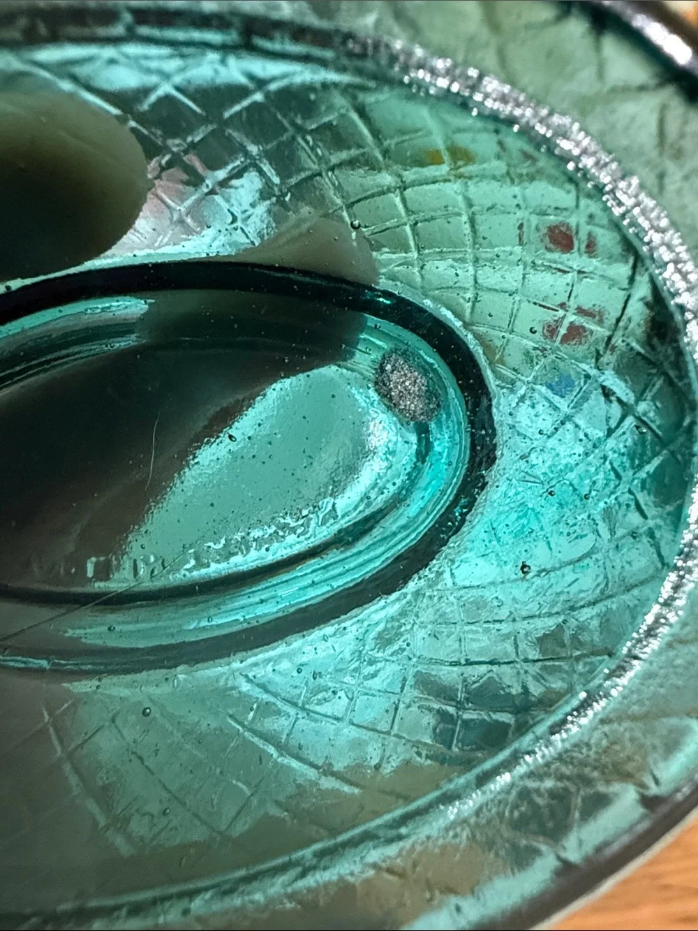 Teal Glass Hen on Nest Decorative Dish - Home Accents